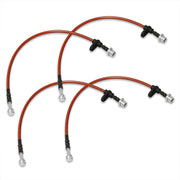 Toyota Celica GT 1994-1999 Stainless Steel Braided Oil Brake Lines Red (Models with Rear Disc Only) - Parts Agent