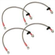 Toyota Celica GT 1994-1999 Stainless Steel Braided Oil Brake Lines Silver (Models with Rear Disc Only) - Parts Agent