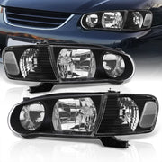 Toyota Corolla 2001-2002 Factory Style Headlights + Corners Black Housing Clear Len Clear Reflector - Parts Agent