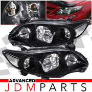 Toyota Corolla 2011-2013 Factory Style Headlights Black Housing Clear Len Clear Reflector - Parts Agent