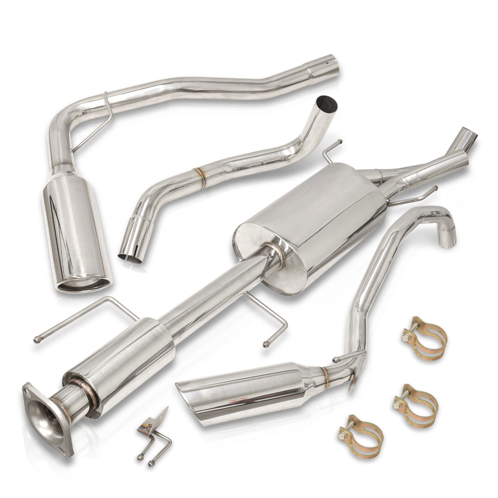 Toyota FJ Cruiser 4.0L 2007-2014 Dual Tip Stainless Steel Catback Exhaust System (Piping: 2.5" / 65mm | Tip: 4.0") - Parts Agent