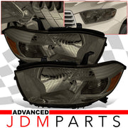 Toyota Highlander 2008-2010 Factory Style Headlights Chrome Housing Smoke Len Amber Reflector - Parts Agent