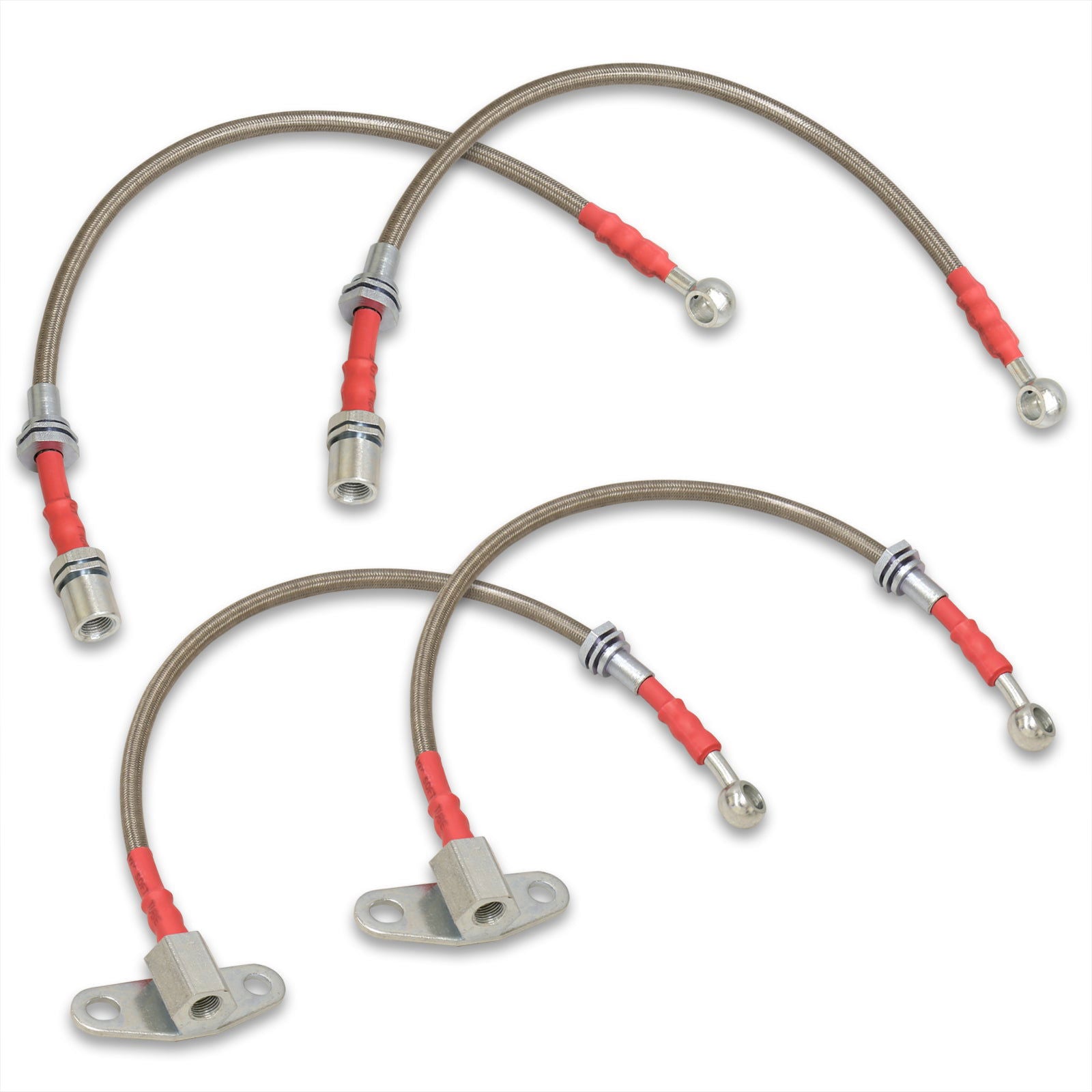 Toyota MR2 1991-1995 Stainless Steel Braided Oil Brake Lines Silver - Parts Agent