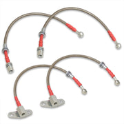 Toyota MR2 1991-1995 Stainless Steel Braided Oil Brake Lines Silver - Parts Agent