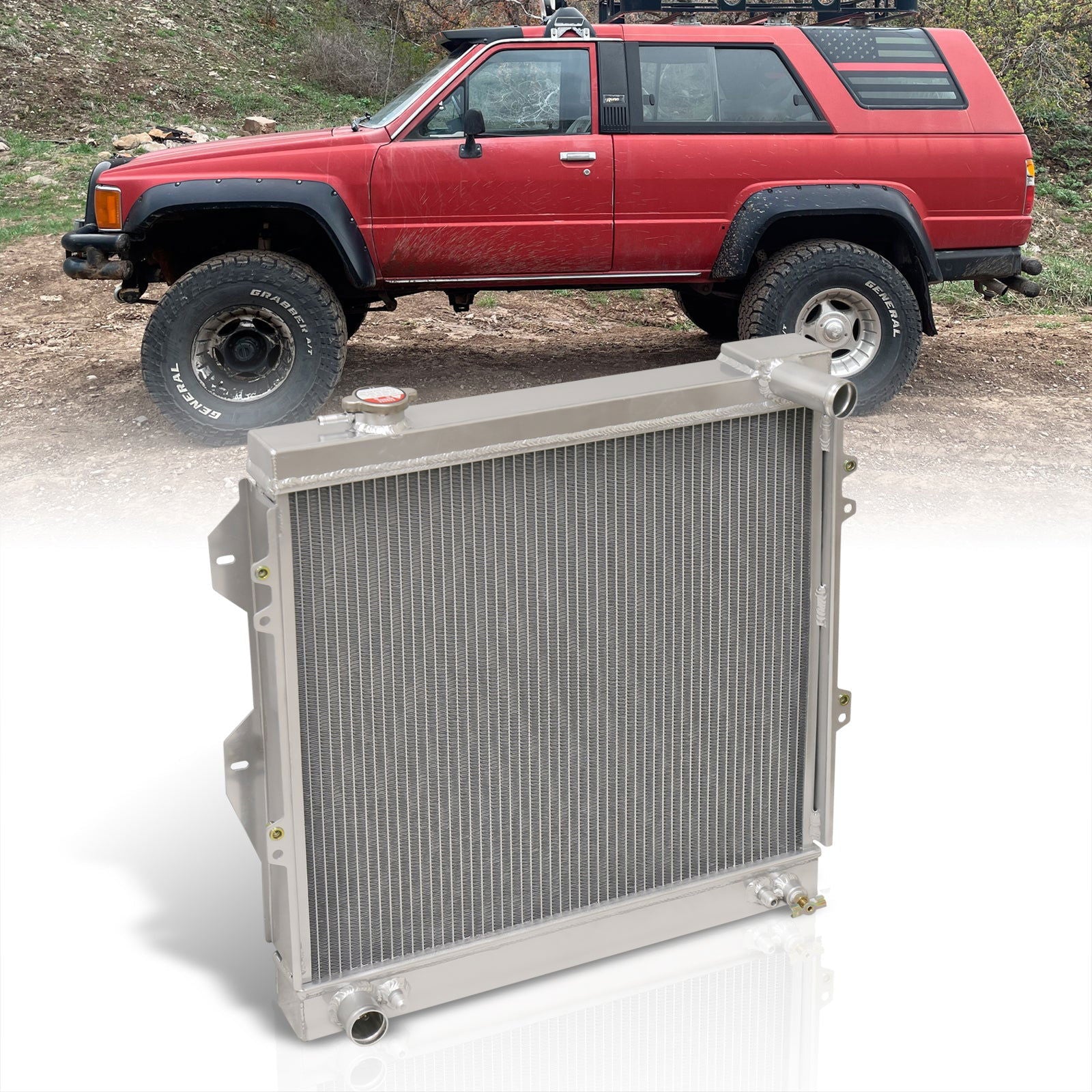 Toyota Pick Up 1988-1995 / 4Runner 1988-1995 4WD V6 Manual Transmission Aluminum Radiator - Parts Agent