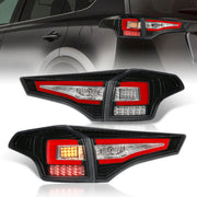 Toyota RAV4 2013-2015 LED Bar Tail Lights Black Housing Clear Len Red Tube - Parts Agent