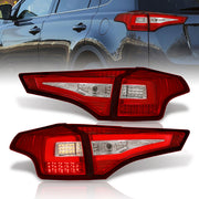 Toyota RAV4 2013-2015 LED Bar Tail Lights Chrome Housing Red Len White Tube - Parts Agent