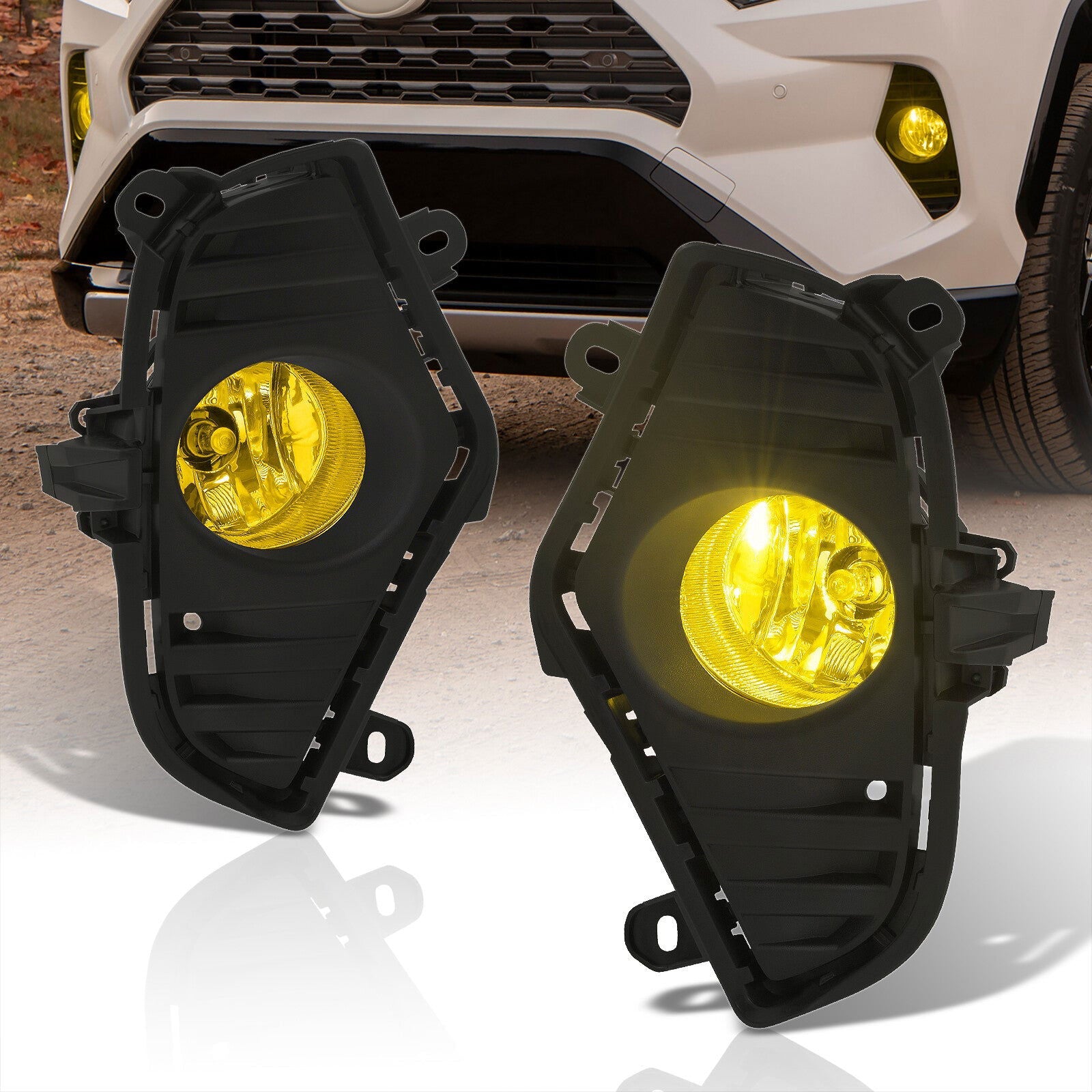 Toyota RAV4 2019-2021 Front Fog Lights Yellow Len (Includes Switch & Wiring Harness) - Parts Agent