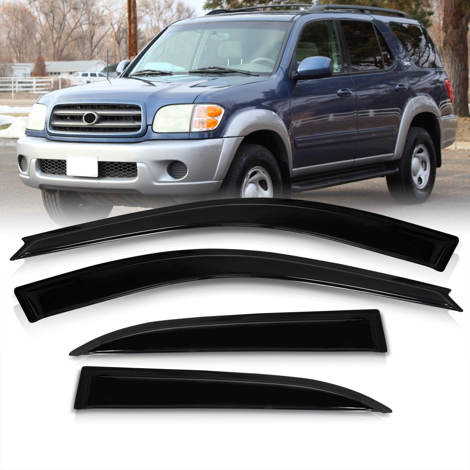 Toyota Sequoia 2001-2007 4 Door Tape On Window Visors - Parts Agent