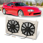 Toyota Supra 1993-1998 M/T Aluminum Radiator Dual Fan Shroud - Parts Agent