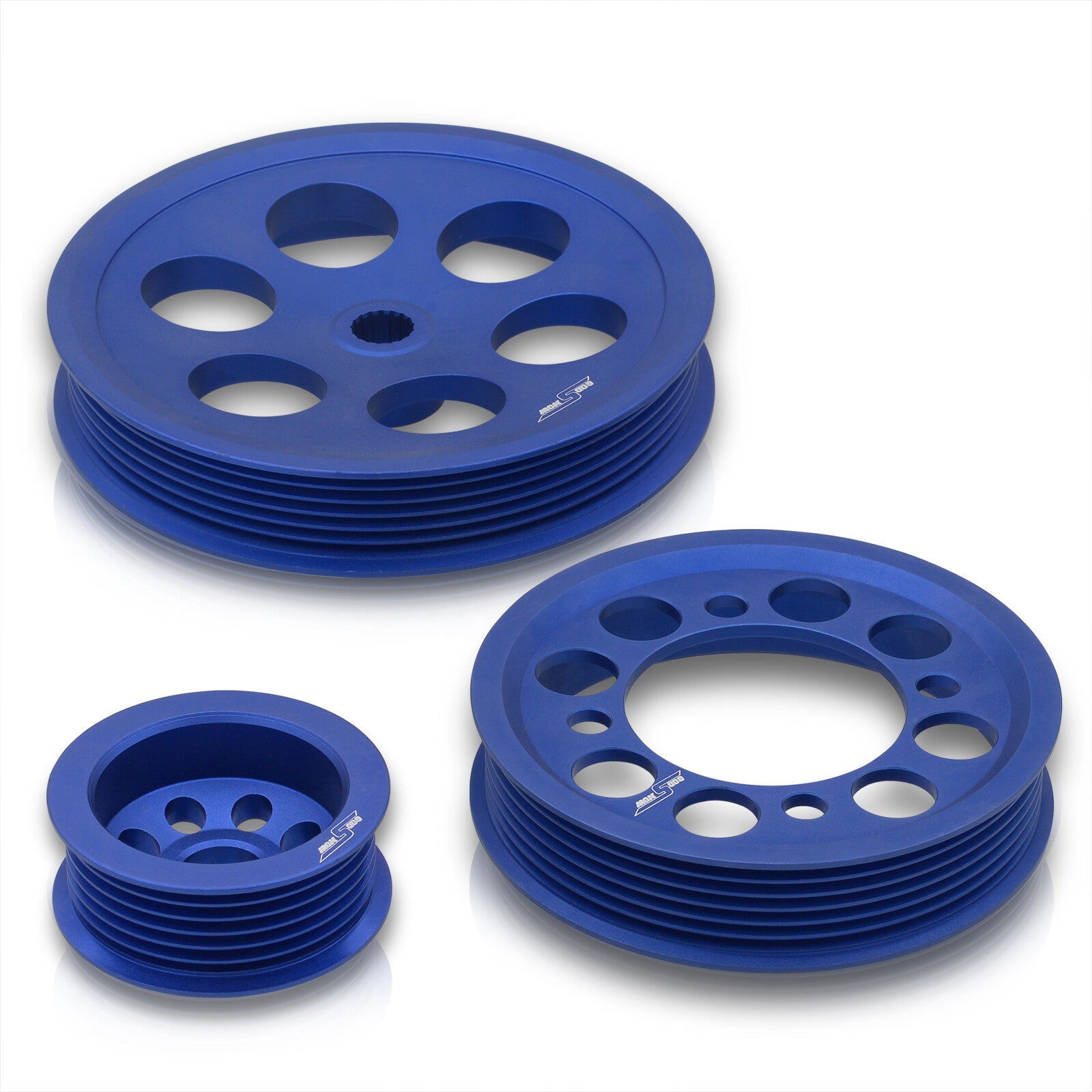 Toyota Supra 3.0L I6 Twin Turbo 1993-1998 Underdrive Crank Pulley Blue - Parts Agent