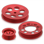 Toyota Supra 3.0L I6 Twin Turbo 1993-1998 Underdrive Crank Pulley Red - Parts Agent