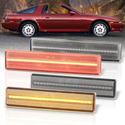 Toyota Supra A70 MK3 1986-1992 4 Piece Front Amber & Rear Red LED Side Marker Lights Clear Len - Parts Agent