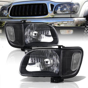 Toyota Tacoma 2001-2004 Factory Style Headlights + Corners Black Housing Clear Len Clear Reflector - Parts Agent
