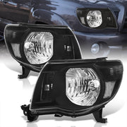 Toyota Tacoma 2005-2011 Factory Style Headlights Black Housing Clear Len Clear Reflector - Parts Agent