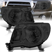 Toyota Tacoma 2005-2011 Factory Style Headlights Chrome Housing Smoke Len Clear Reflector - Parts Agent