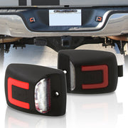 Toyota Tacoma 2005-2015 / Tundra 2000-2013 White & Red Bar SMD LED License Plate Lights Clear Len - Parts Agent