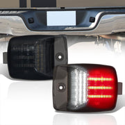 Toyota Tacoma 2005-2015 / Tundra 2000-2013 White & Red LED License Plate Lights Smoke Len - Parts Agent