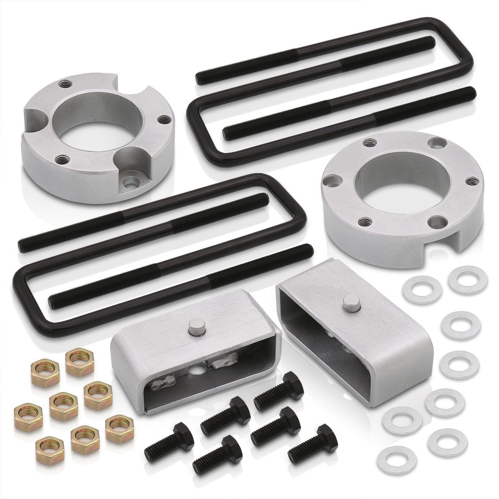 Toyota Tacoma 2005-2023 (6 Lug) 2" Front 3" Rear Leveling Lift Kit Silver - Parts Agent