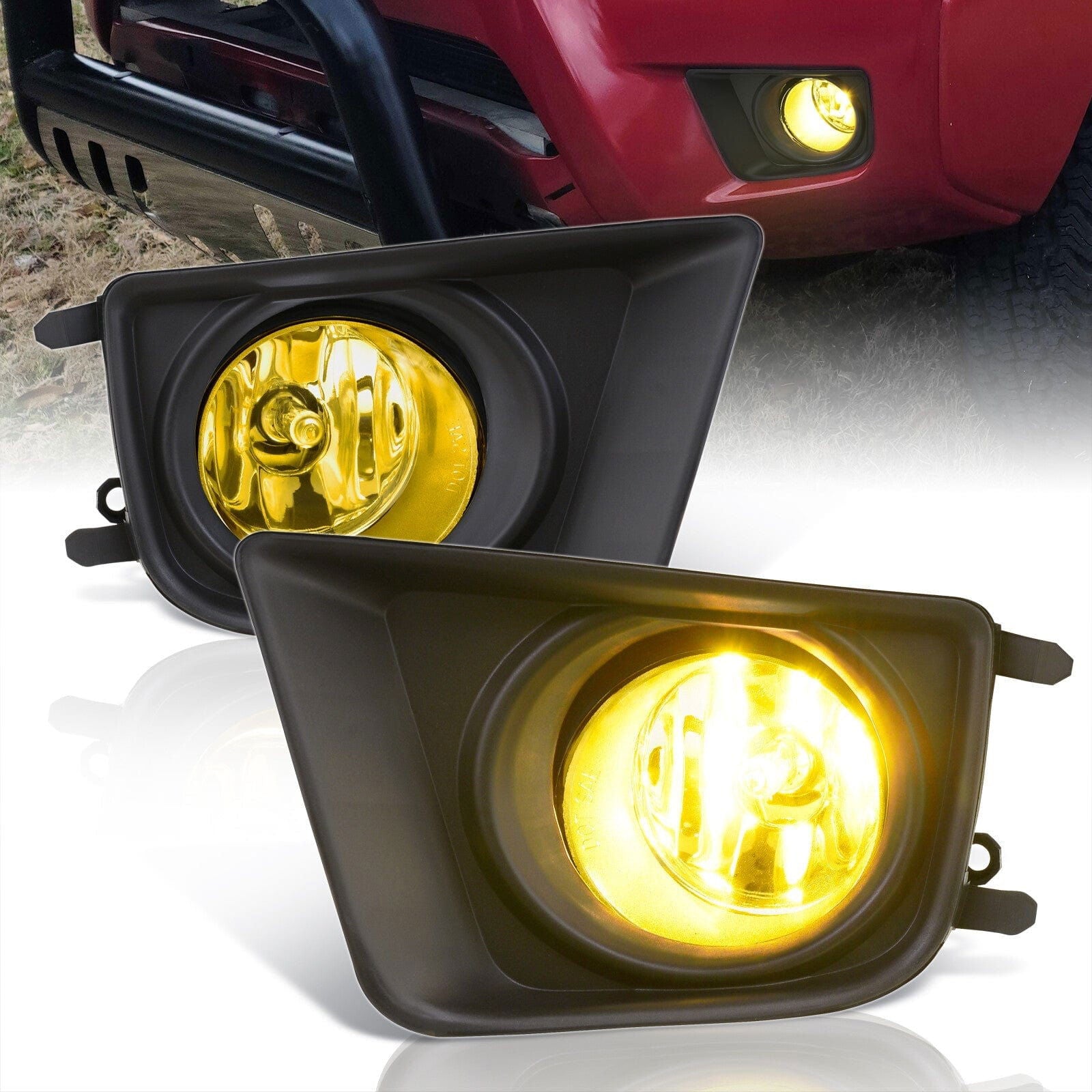 Toyota Tacoma 2012-2015 Front Fog Lights Yellow Len (Includes Switch & Wiring Harness) - Parts Agent