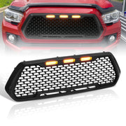 Toyota Tacoma 2016-2021 Front Grille Black with Amber LED DRL Running Lights - Parts Agent