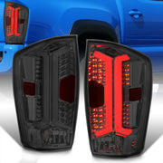 Toyota Tacoma 2016-2023 LED Bar Tail Lights Chrome Housing Smoke Len White Tube - Parts Agent