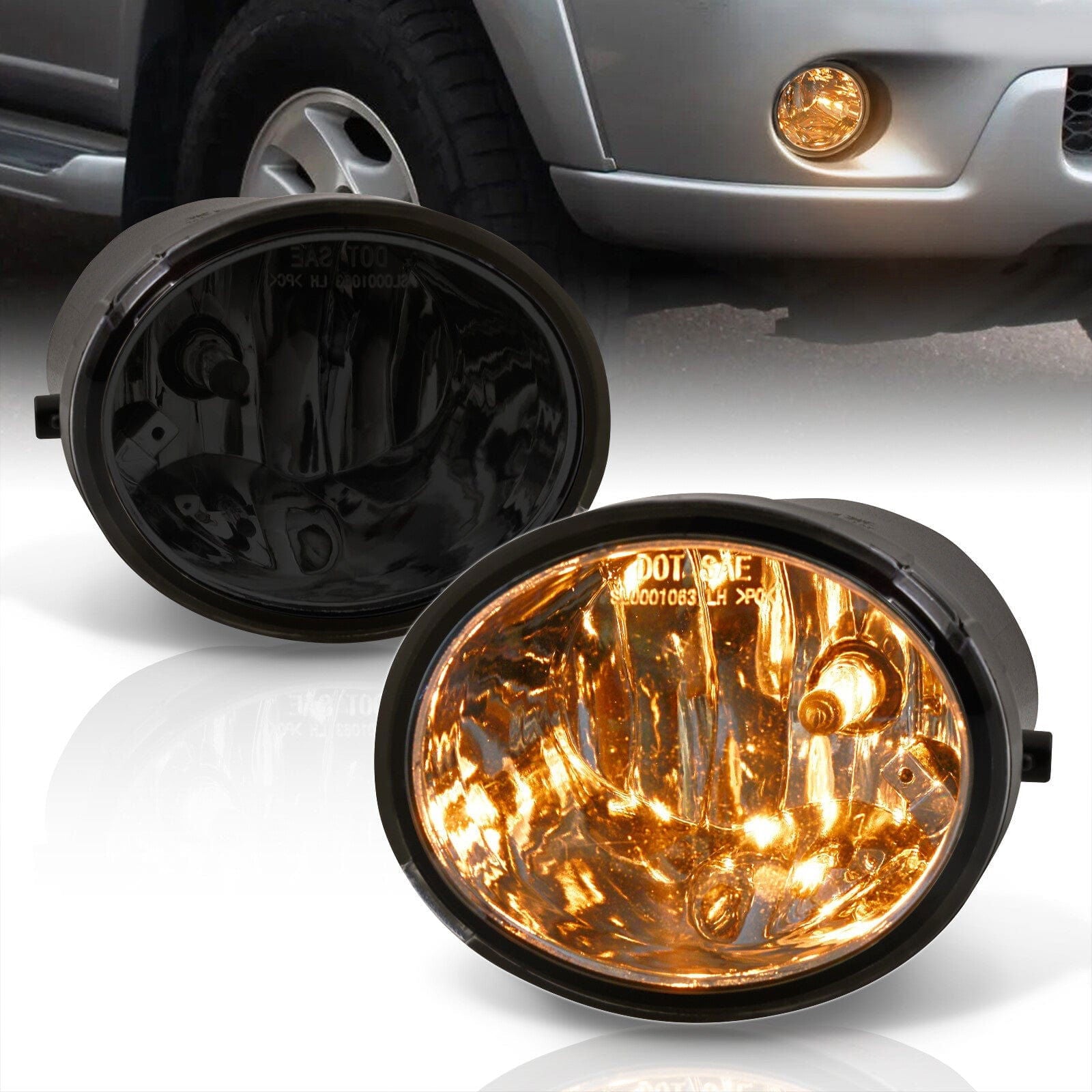 Toyota Tundra 2000-2006 / Sequioa 2001-2007 Front Fog Lights Smoked Len (Includes Switch & Wiring Harness) - Parts Agent