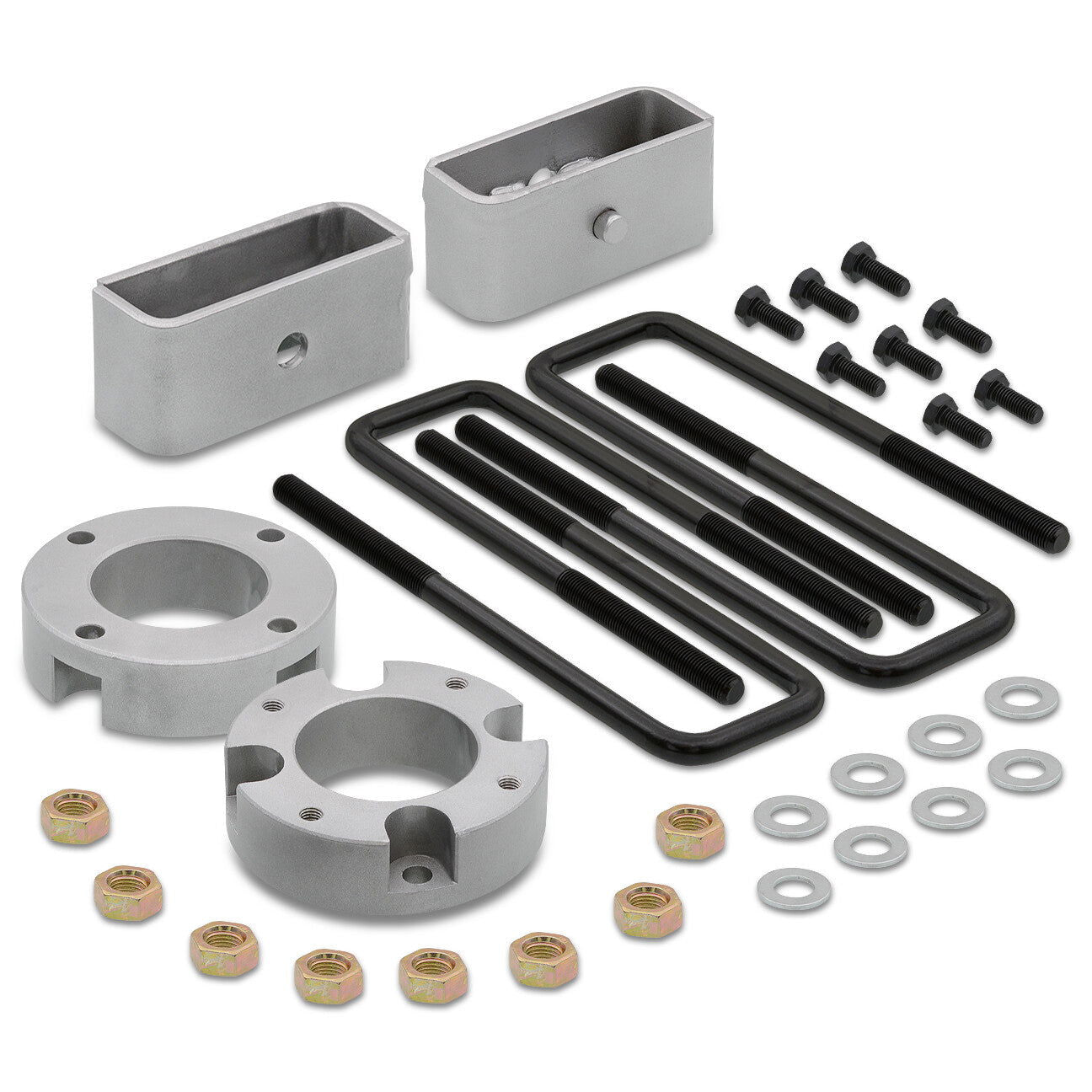 Toyota Tundra 2007-2021 2.5" Front 2" Rear Leveling Lift Kit Silver - Parts Agent