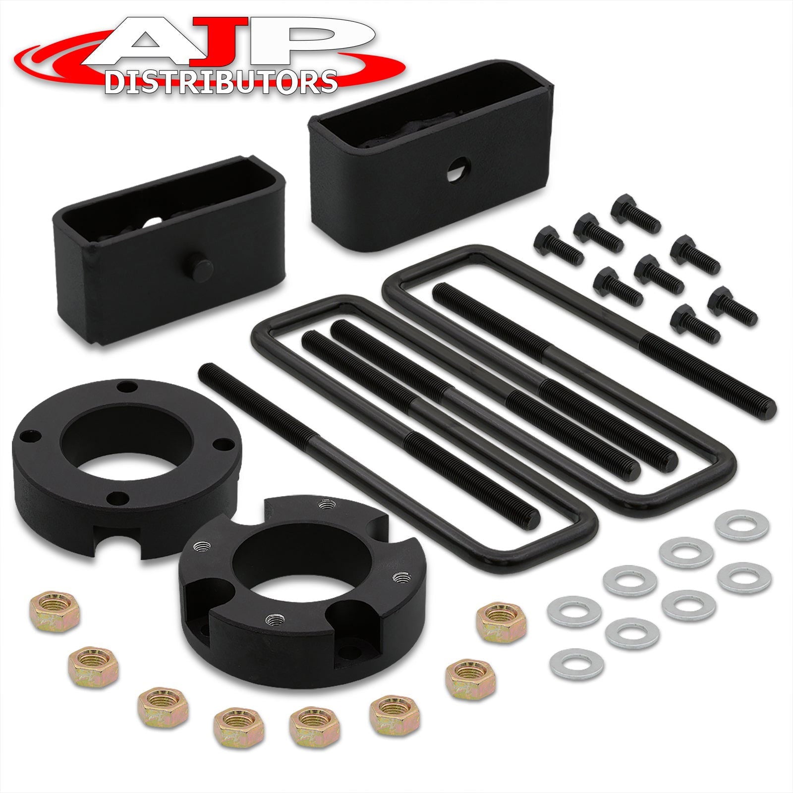 Toyota Tundra 2007-2021 3" Front 2" Rear Leveling Lift Kit Black - Parts Agent