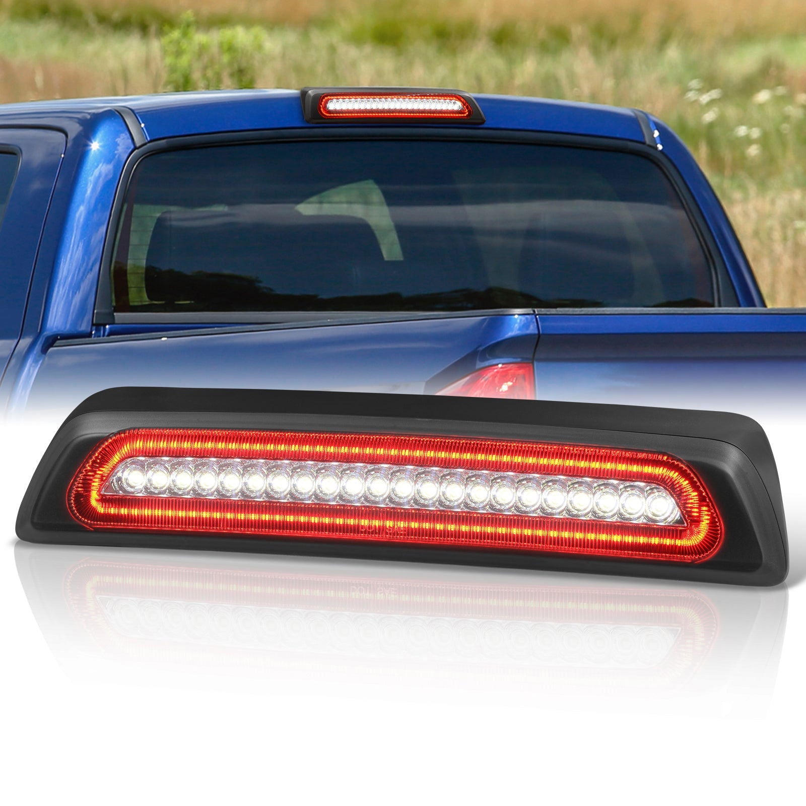 Toyota Tundra 2007-2021 Strobe LED 3rd Brake Light Chrome Housing Smoke Len - Parts Agent
