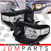 Toyota Tundra 2014-2021 Factory Style Headlights Black Housing Clear Len Clear Reflector - Parts Agent