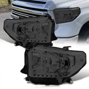 Toyota Tundra 2014-2021 Factory Style Headlights Chrome Housing Smoke Len Clear Reflector - Parts Agent