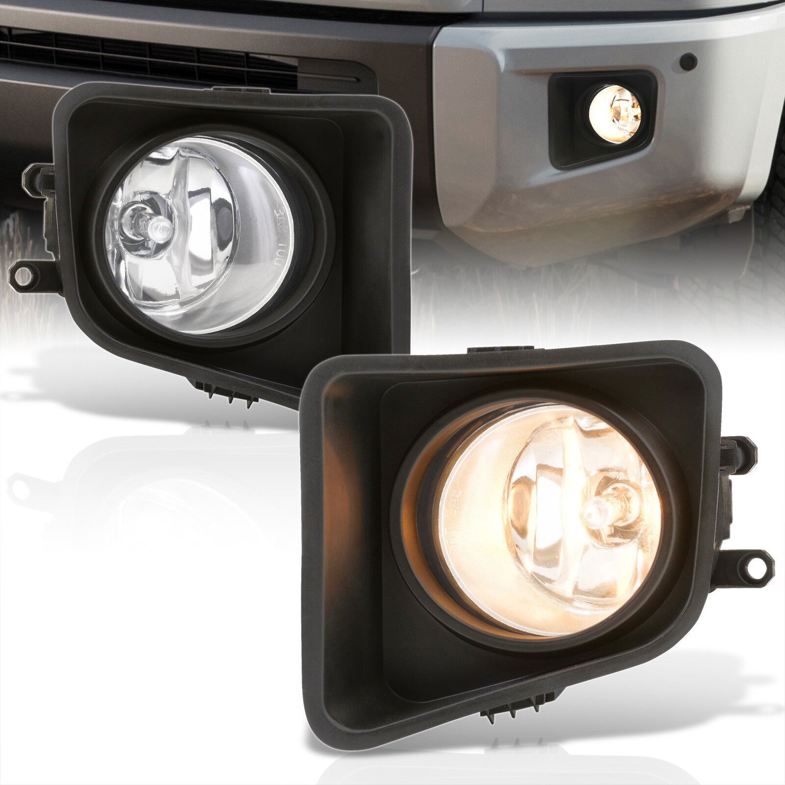 Toyota Tundra 2014-2021 Front Fog Lights Clear Len (Includes Switch & Wiring Harness) - Parts Agent