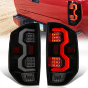Toyota Tundra 2014-2021 LED Bar Tail Lights Black Housing Smoke Len White Tube - Parts Agent