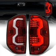 Toyota Tundra 2014-2021 LED Bar Tail Lights Red Housing Clear Len White Tube - Parts Agent