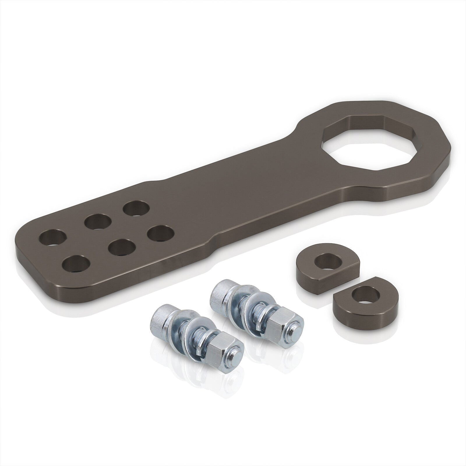 Universal 10mm Front Tow Hook Kit Gunmetal (Pass-JDM Style) - Parts Agent