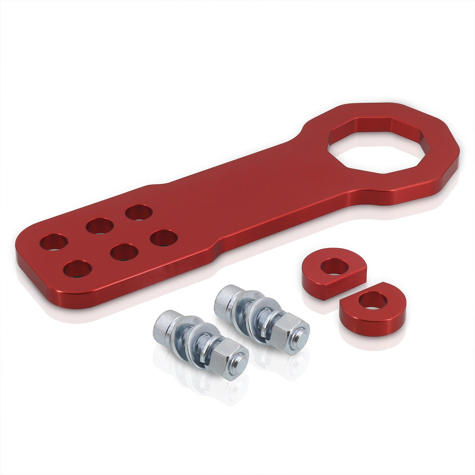 Universal 10mm Front Tow Hook Kit Red (Pass-JDM Style) - Parts Agent