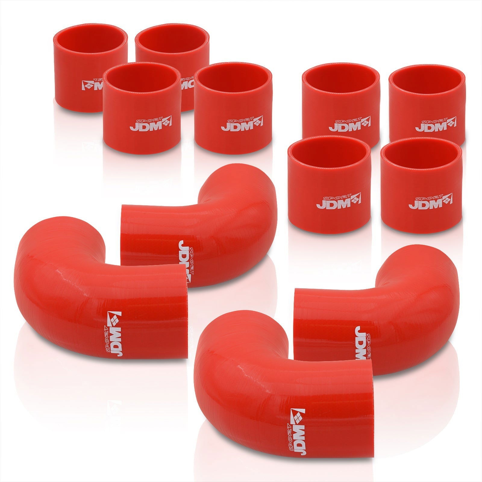 Universal 2.5" 12 Pieces Piping Kit Silicone Couplers Red (Use with PK-12P25*) - Parts Agent