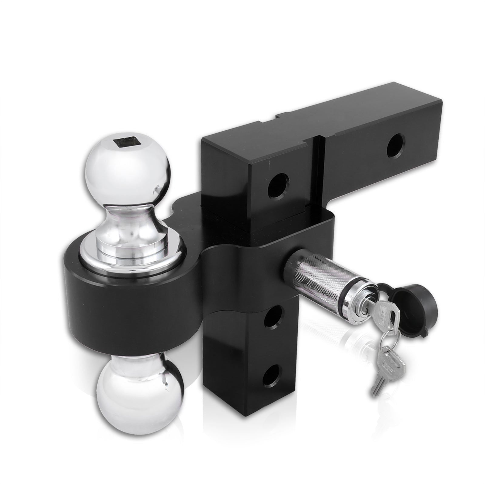 Universal 2" Adjustable Ball Tow Hitch Black - Parts Agent