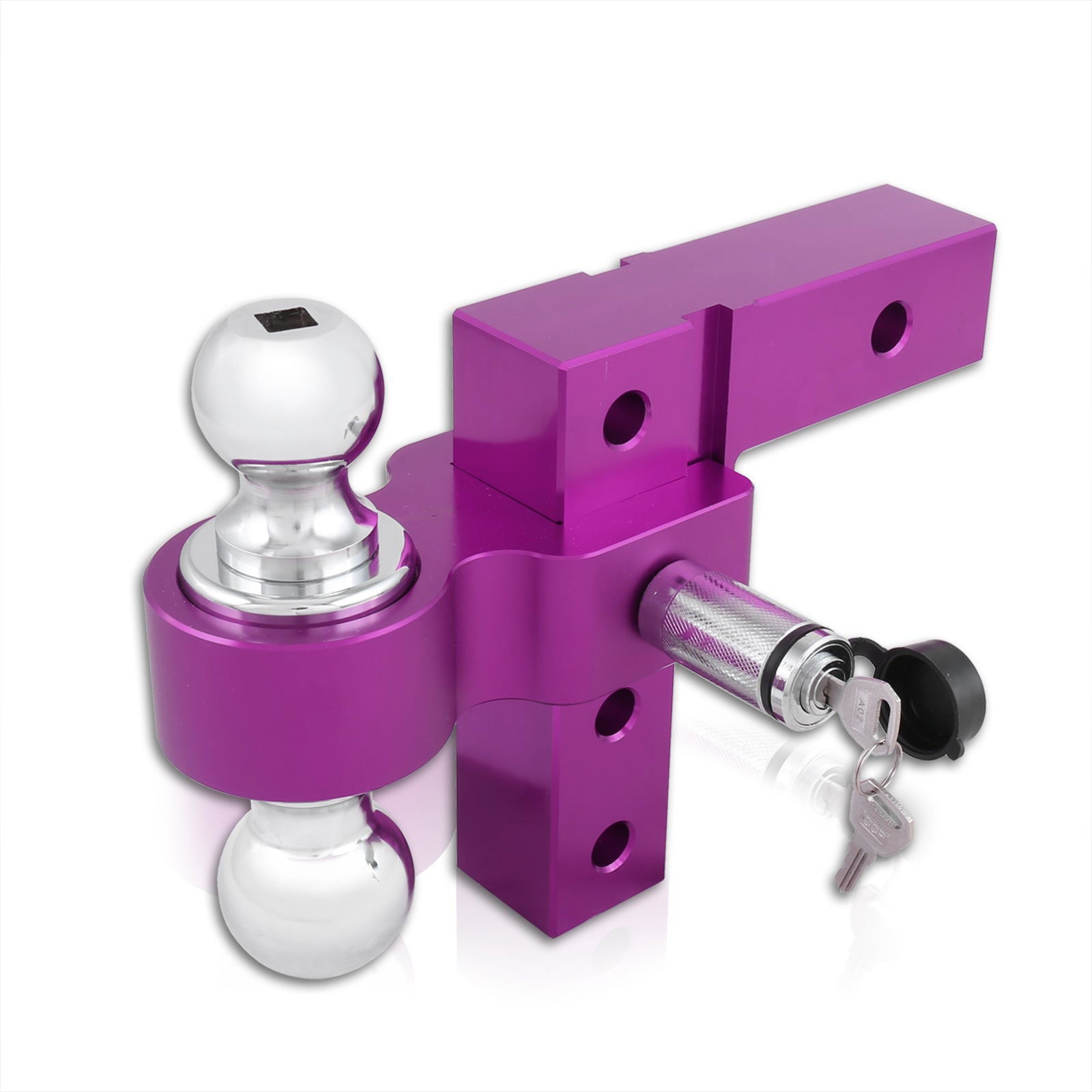 Universal 2" Adjustable Ball Tow Hitch Purple - Parts Agent