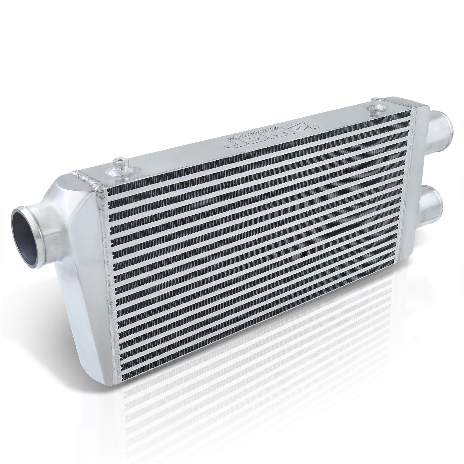 Universal 2 Inlet & 1 Outlet Aluminum Intercooler (Bar & Plate | Overall: 32.5" x 11.75" x 3.0" | Core: 23.0" x 11.5" x 2.75" | Inlet/Outlet: 3.0") - Parts Agent