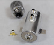 Universal 2 Port Catch Can Baffled Breather Filter 10AN Oil Reservoir Tank USA - Parts Agent