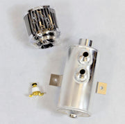 Universal 2 Port Catch Can Baffled Breather Filter 10AN Oil Reservoir Tank USA - Parts Agent