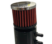 Universal 2 Port Catch Can Baffled Breather Filter Oil Reservoir Tank Barb USA - Parts Agent