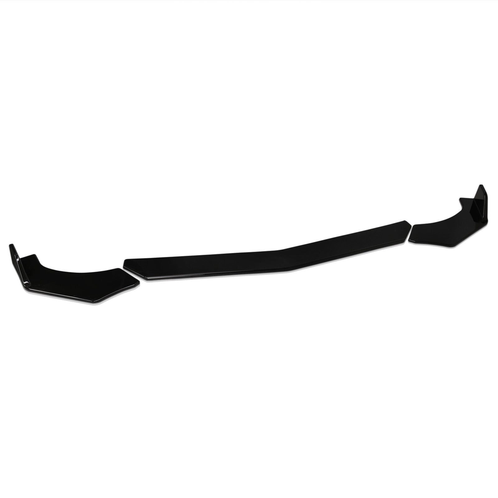 Universal 3-Piece Style Front Bumper Lip Gloss Black - Parts Agent