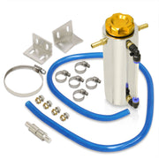 Universal 350ML Radiator Overflow Breather Tank (Chrome Body/Gold Cap) - Parts Agent