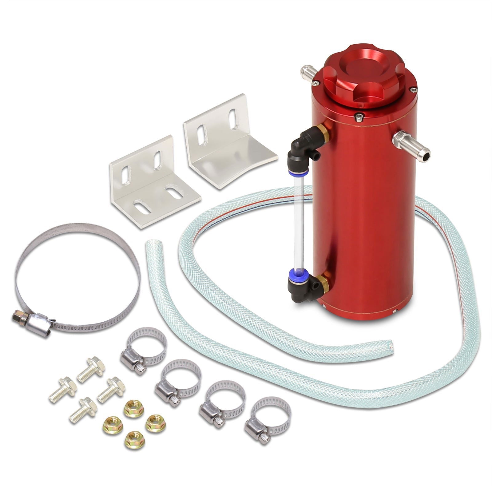 Universal 350ML Radiator Overflow Tank (Red Body/Red Cap) - Parts Agent