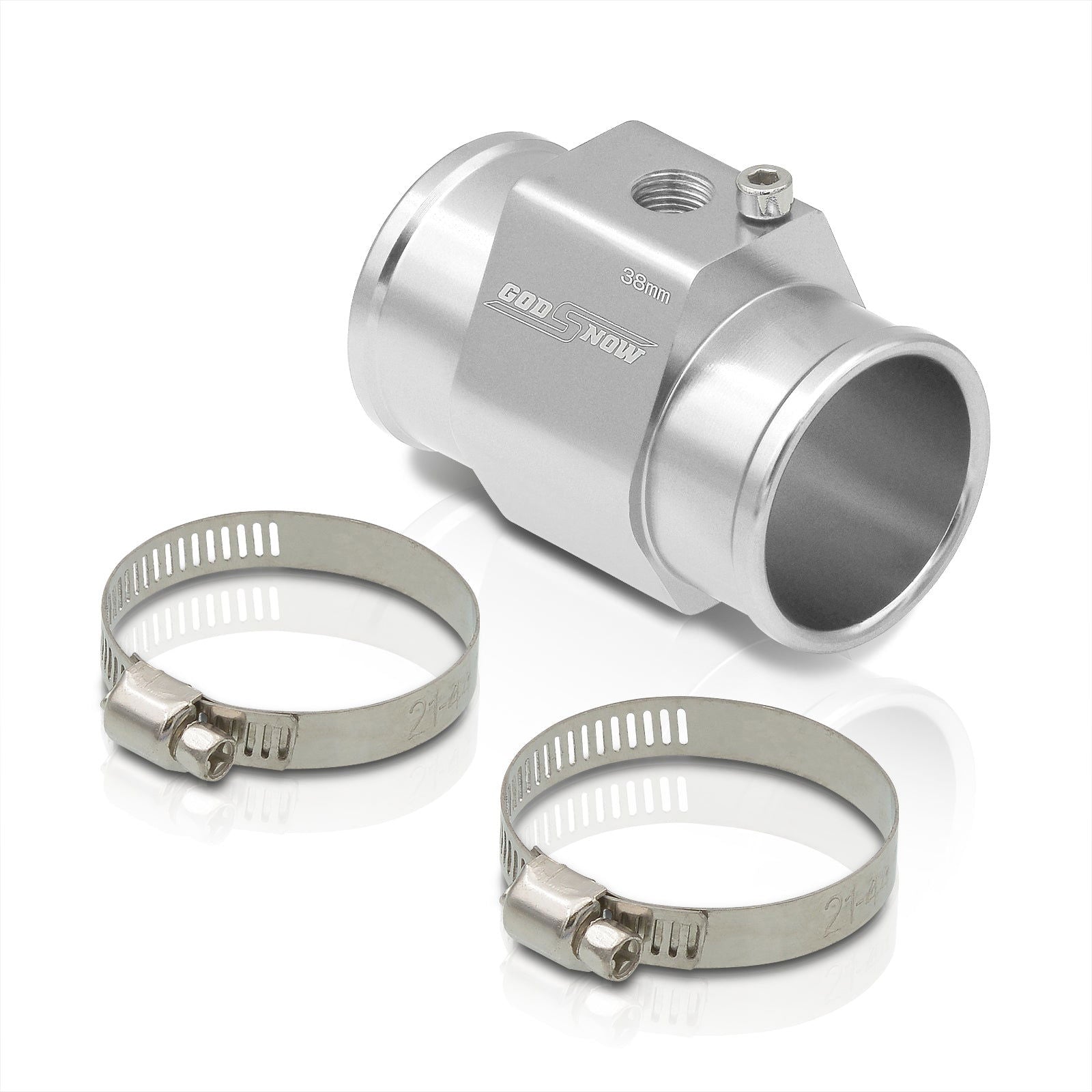 Universal 38mm Radiator Hose Temperature Sender Silver - Parts Agent
