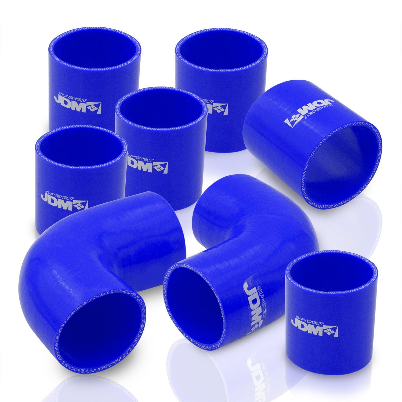 Universal 3" 8 Pieces Piping Kit Silicone Couplers Blue (Use with PK-8P30* or PK-8PU30*) - Parts Agent