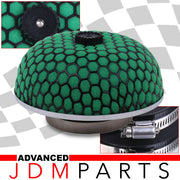 Universal 3inch Mushroom Filter Black Mesh Dark Green Foam - Parts Agent